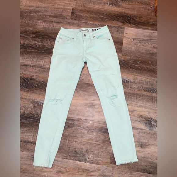 Mint Green Skinny Jeans - Picture 1 of 4